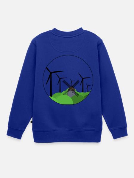 Windrad / Windmühle - Kinder Premium Organic Sweatshirt - Royalblau