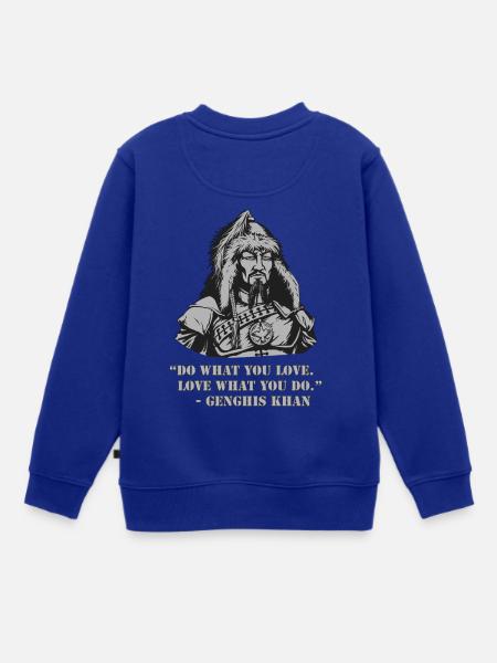 Dschingis Khan Zitat - Kinder Premium Organic Sweatshirt - Royalblau