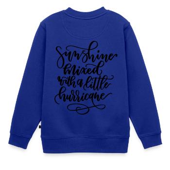 sunshine - Kinder Premium Organic Sweatshirt - Royalblau - Hinten - AI Model Kid Female (0cm)