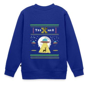 Ugly Christmas / ALIEN / Geschenke - Kinder Premium Organic Sweatshirt - Royalblau - Hinten - AI Model Kid Female (0cm)