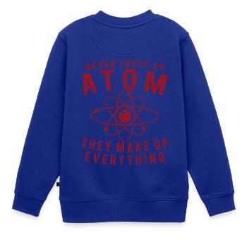 Atom - Kinder Premium Organic Sweatshirt - Royalblau - Hinten - AI Model Kid Female (0cm)