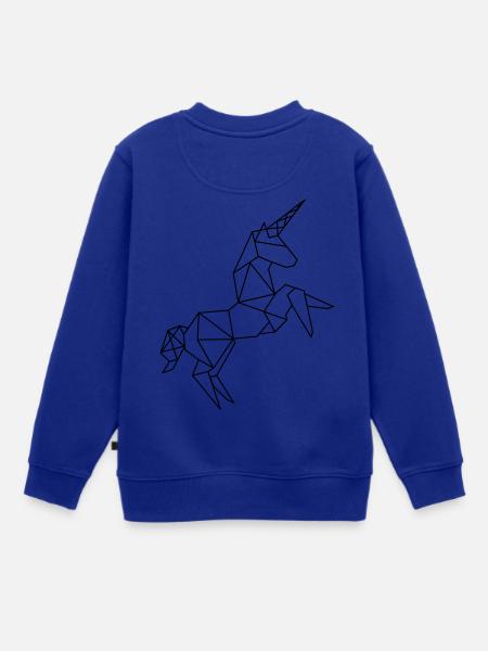 Einhorn Grafik - Kinder Premium Organic Sweatshirt - Royalblau