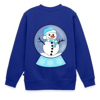Schneekugel Schneemann - Kinder Premium Organic Sweatshirt - Royalblau - Hinten - AI Model Kid Female (0cm)