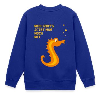 Seepferdchen - Geschenk für kleine Freischwimmer - Kinder Premium Organic Sweatshirt - Royalblau - Hinten - AI Model Kid Female (0cm)
