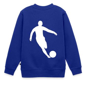 Fussballspieler - Kinder Premium Organic Sweatshirt - Royalblau - Hinten - AI Model Kid Female (0cm)