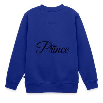 Prinz - Kinder Premium Organic Sweatshirt - Royalblau - Hinten - AI Model Kid Female (0cm)