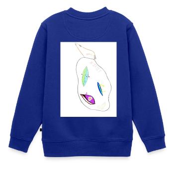 monster with piercings - Kinder Premium Organic Sweatshirt - Royalblau - Hinten - AI Model Kid Female (0cm)