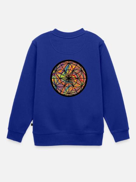 Blume des Lebens - Kinder Premium Organic Sweatshirt - Royalblau