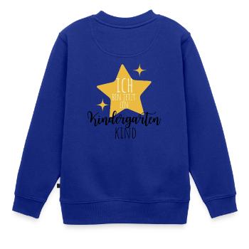 Kindergartenkind - Kinder Premium Organic Sweatshirt - Royalblau - Hinten - AI Model Kid Female (0cm)