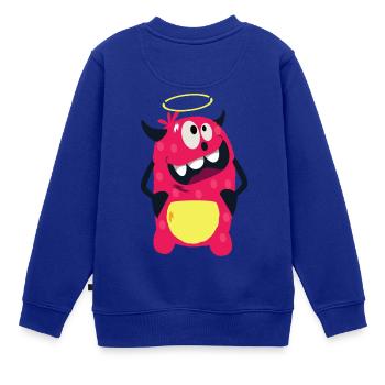 Liebes Knuddelmonster - Kinder Premium Organic Sweatshirt - Royalblau - Hinten - AI Model Kid Female (0cm)