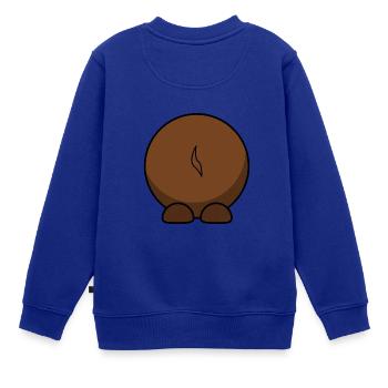 Tierpopo - Kinder Premium Organic Sweatshirt - Royalblau - Hinten - AI Model Kid Female (0cm)