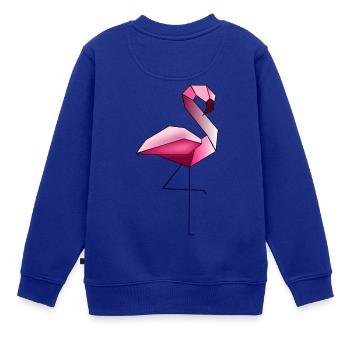 Flamingo - Kinder Premium Organic Sweatshirt - Royalblau - Hinten - AI Model Kid Female (0cm)