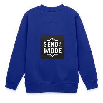 Send mode sticker - Kinder Premium Organic Sweatshirt - Royalblau - Hinten - AI Model Kid Female (0cm)