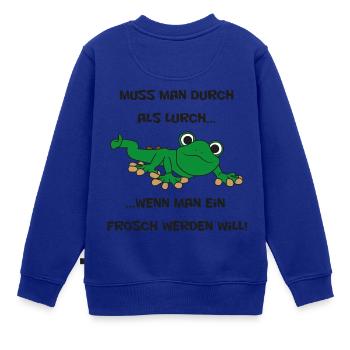 Lurch - Kinder Premium Organic Sweatshirt - Royalblau - Hinten - AI Model Kid Female (0cm)