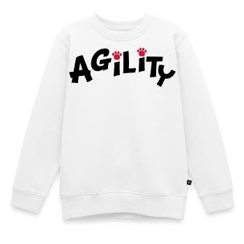 agility - Kinder Premium Organic Sweatshirt - Weiß - Vorne - AI Model Kid Male (0cm)