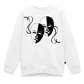 Mask, Masks, Masked, - Kids Premium Organic Sweatshirt - white - Front - AI Model Kid Male (0cm)