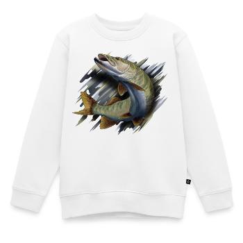 Hecht - Kinder Premium Organic Sweatshirt - Weiß - Vorne - AI Model Kid Male (0cm)