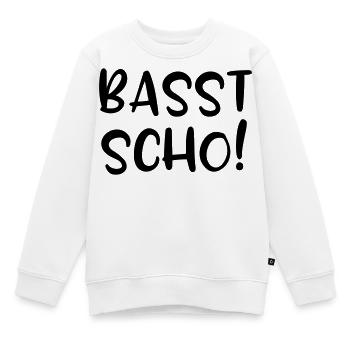 Basst scho, lustige Bayern - Kinder Premium Organic Sweatshirt - Weiß - Vorne - AI Model Kid Male (0cm)