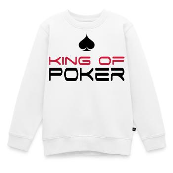 Poker - Kinder Premium Organic Sweatshirt - Weiß - Vorne - AI Model Kid Male (0cm)