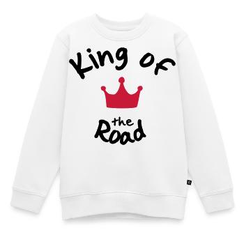Biker - Kids Premium Organic Sweatshirt - white - Front - AI Model Kid Male (0cm)
