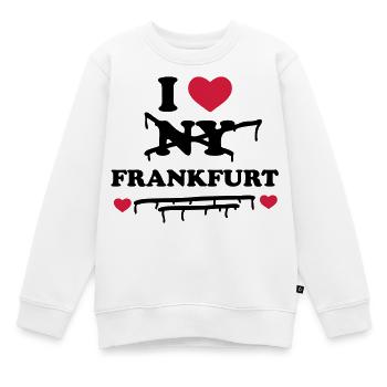 Je n'aime pas NY mais Francfort - Sweat Premium enfant bio - blanc - Devant - AI Model Kid Male (0cm)