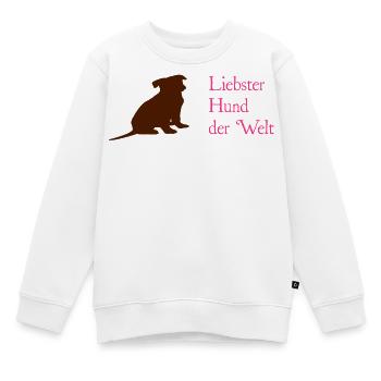 chien - Sweat Premium enfant bio - blanc - Devant - AI Model Kid Male (0cm)