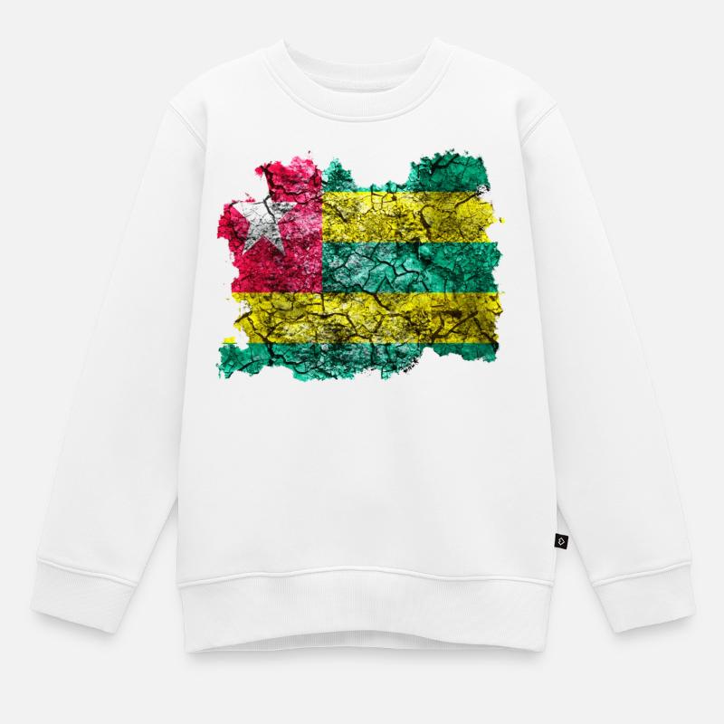 Togo Drapeau Vintage - Sweat Premium enfant bio - blanc
