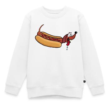 Chien chaud - Sweat Premium enfant bio - blanc - Devant - AI Model Kid Male (0cm)