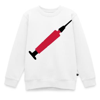 spritze - Kinder Premium Organic Sweatshirt - Weiß - Vorne - AI Model Kid Male (0cm)