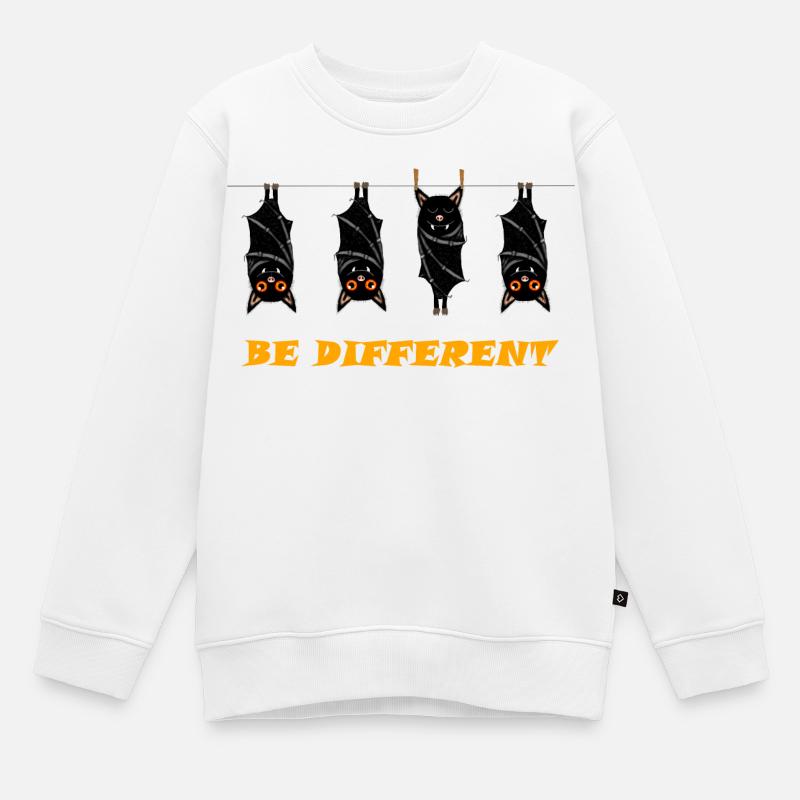BE DIFFERENT - Kids Premium Organic Sweatshirt - white