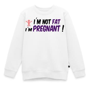 schwanger - Kinder Premium Organic Sweatshirt - Weiß - Vorne - AI Model Kid Male (0cm)