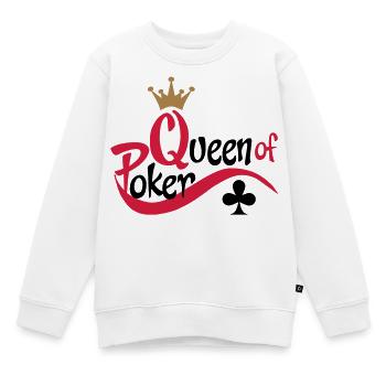 poker - Kinder Premium Organic Sweatshirt - Weiß - Vorne - AI Model Kid Male (0cm)