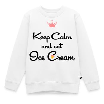 eis - Kinder Premium Organic Sweatshirt - Weiß - Vorne - AI Model Kid Male (0cm)