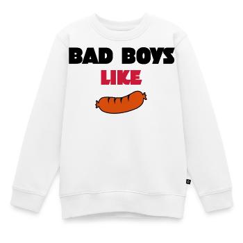 saucisse - Sweat Premium enfant bio - blanc - Devant - AI Model Kid Male (0cm)