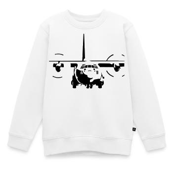 C-130 Hercules - Sweat Premium enfant bio - blanc - Devant - AI Model Kid Male (0cm)