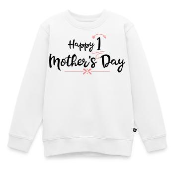 Fête des mères - Sweat Premium enfant bio - blanc - Devant - AI Model Kid Male (0cm)