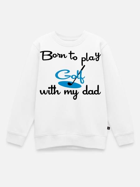 golf - Kids Premium Organic Sweatshirt - white