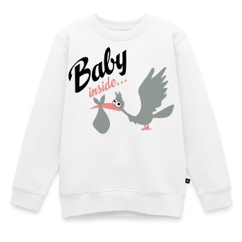 grossesse - Sweat Premium enfant bio - blanc - Devant - AI Model Kid Male (0cm)