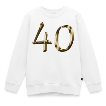 40 Jahre Gold 40. Geburtstag Jubilar Jubiläum - Kinder Premium Organic Sweatshirt - Weiß - Vorne - AI Model Kid Male (0cm)