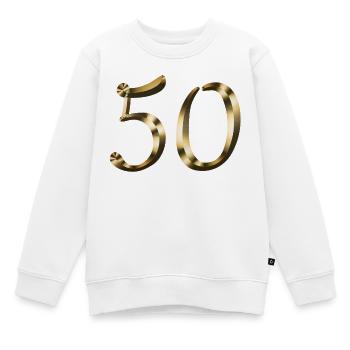 50 Jahre Gold 50. Geburtstag Jubilar Jubiläum - Kinder Premium Organic Sweatshirt - Weiß - Vorne - AI Model Kid Male (0cm)