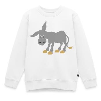 esel - Kinder Premium Organic Sweatshirt - Weiß - Vorne - AI Model Kid Male (0cm)