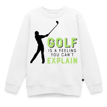Le golf - Sweat Premium enfant bio - blanc - Devant - AI Model Kid Male (0cm)