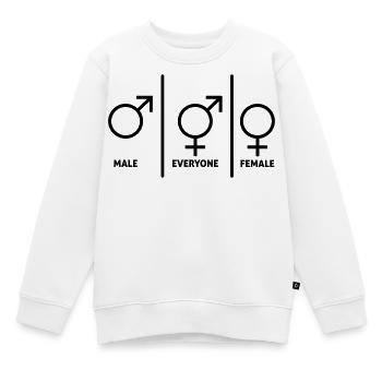Symbole-hommes-femmes-plongeurs - Sweat Premium enfant bio - blanc - Devant - AI Model Kid Male (0cm)
