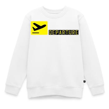 Flugzeug beim Starten - Kinder Premium Organic Sweatshirt - Weiß - Vorne - AI Model Kid Male (0cm)