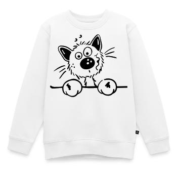 Mignon Chat - Sweat Premium enfant bio - blanc - Devant - AI Model Kid Male (0cm)