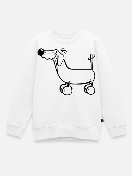 Der Dackel - Kinder Premium Organic Sweatshirt - Weiß
