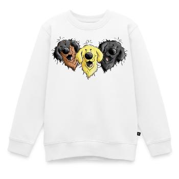 Hovawart Trio - Kinder Premium Organic Sweatshirt - Weiß - Vorne - AI Model Kid Male (0cm)