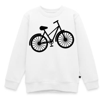 Fahrrad - Kinder Premium Organic Sweatshirt - Weiß - Vorne - AI Model Kid Male (0cm)
