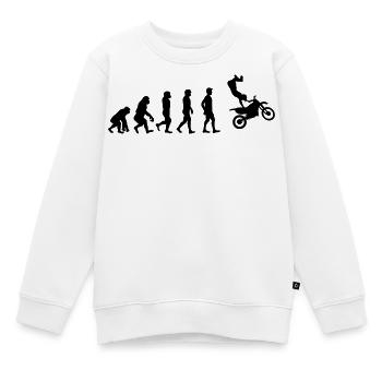 Motocross Superman - Kinder Premium Organic Sweatshirt - Weiß - Vorne - AI Model Kid Male (0cm)