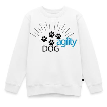 agilité - Sweat Premium enfant bio - blanc - Devant - AI Model Kid Male (0cm)